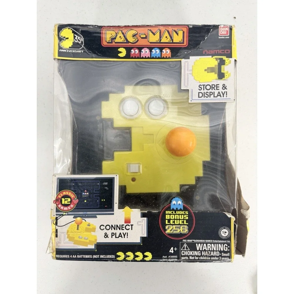 Bandai Pac-Man Connect & Play 12 Classic Games Joystick 35th Anniversary Read‎